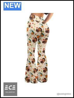 High Waisted Flare Yoga Pants Bell Bottom Tummy Control Women's